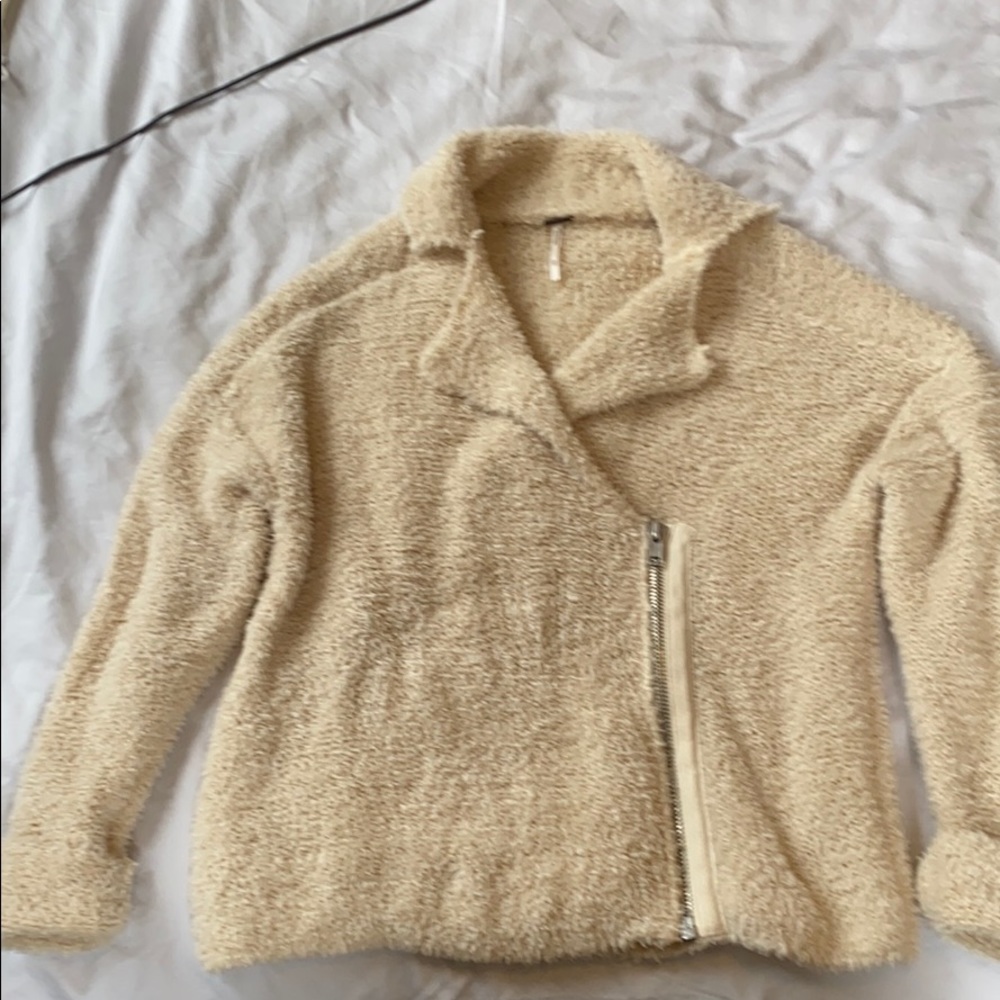 Free people knit fuzzy jacket